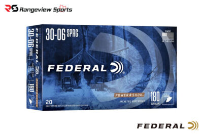 Federal Power-Shok 30-06 Spfd Rifle Ammo, 180Gr JSP - 20Rds