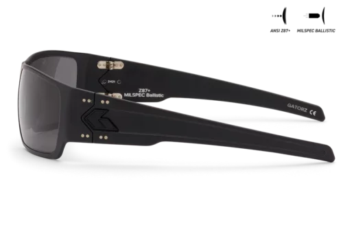 Gatorz Specter Protective Shooting Glasses, Milspec Ballistic Lens, Smoke W/ Anti-Fog - Black - Image 3