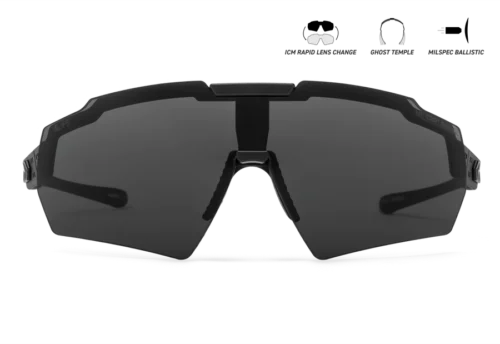 Gatorz Blastshield Protective Shooting Glasses, Milspec Ballistic Lens, Smoke &Amp; Clear Bundle - Black - Image 3