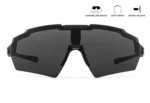 Gatorz BlastShield Protective Shooting Glasses, MILSPEC Ballistic Lens, Smoke w/ Anti-Fog - Black - Image 2