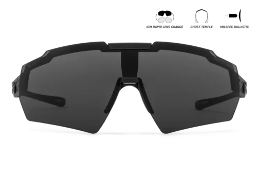 Gatorz Blastshield Protective Shooting Glasses, Milspec Ballistic Lens, Smoke W/ Anti-Fog - Black - Image 2