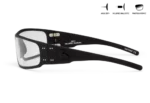 Gatorz Magnum Protective Shooting Glasses, MILSPEC Ballistic Lens, Photochromic w/ Anti-Fog - Black - Image 3