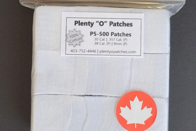 Plenty "O" Patches P5-500 30/357/38Cal/9mm Cotton Patches - 500Ct