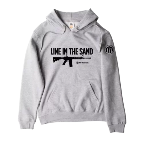Line In The Sand - Premium Unisex Hoodie - Non-Negotiable Brand - Image 2
