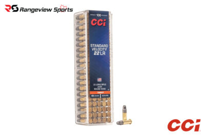 CCI Standard Velocity 22 LR Rimfire Ammo, 40gr LRN - 100Rds