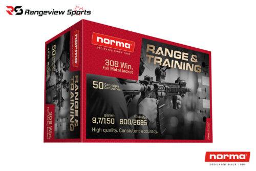 Norma Range &Amp;Amp; Training 308 Win Rifle Ammo, 150Gr Fmj - 50Rds