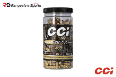 CCI Clean-22 Polycoated 22 LR Rimfire Ammo, 40gr LRN - 400Rds