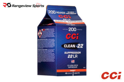 CCI Clean-22 Suppressor 22 LR Rimfire Ammo, 45gr LRN - 200Rds