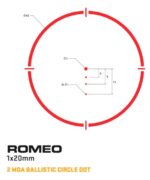 SIG Sauer ROMEO4H Red Dot Sight, 2 MOA Ballistic Circle Dot - Image 2