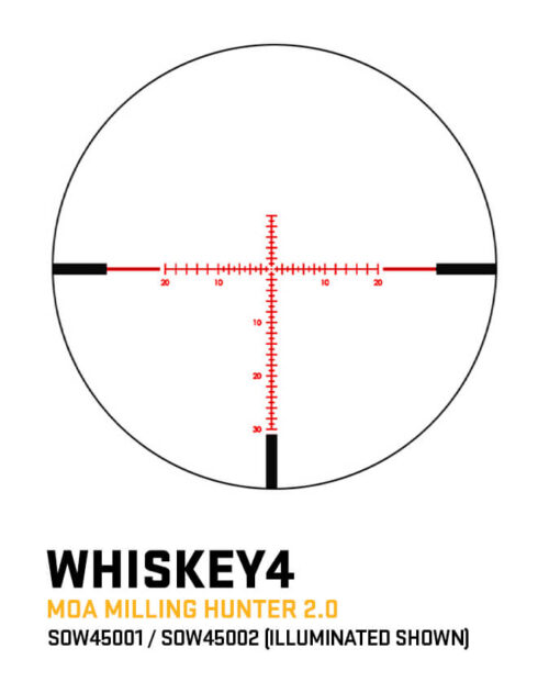 Sig Sauer Whiskey4 5-20X50Mm Ffp Riflescope W/ Locking Turret Zero Stop, 30Mm Tube Moa Milling Hunter 2.0 Reticle - Image 2