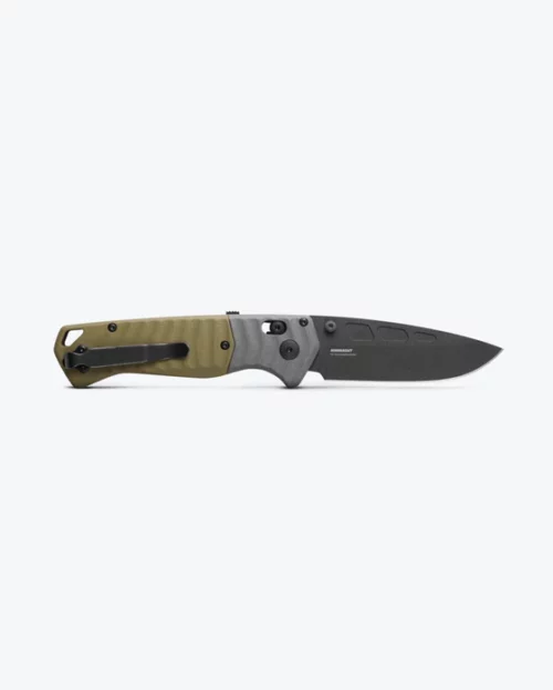 Benchmade Psk 593Bk Gray &Amp; Od Green G10  Folding Knife W/ Open Assist - Image 3