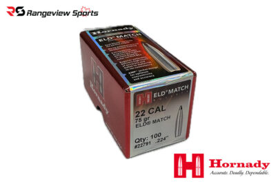 Hornady .22 Cal Projectile Bullet, 75gr ELD Match - 100Ct