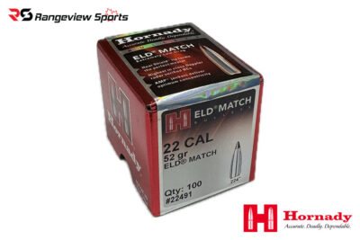 Hornady .22 Cal Projectile Bullet, 52gr ELD Match - 100Ct