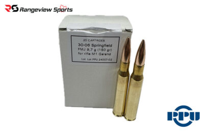 PPU Rifle Line 30-06 Rifle Ammo, 150gr FMJ - 20Rds