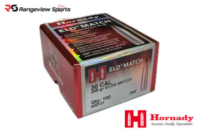 Hornady 30 Cal Projectile Bullet, 208gr ELD Match - 100Ct