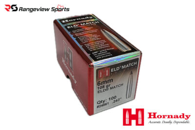 Hornady 6mm .243 Projectile Bullet, 108gr ELD Match - 100Ct