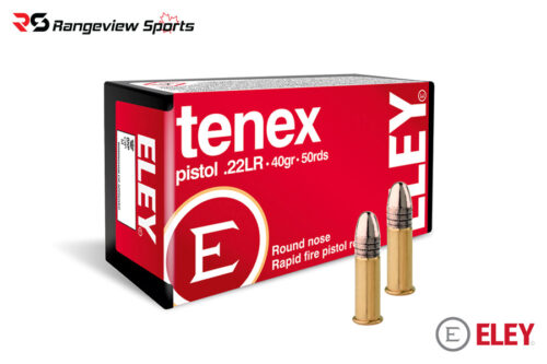 Eley Tenex Pistol 22 Lr Rimfire Ammo, 40Gr Rn – 50Rds