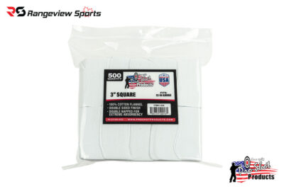 Pro Shot Cotton Flannel Patches, 12-16 Gauge, 3'' Square - 500Ct