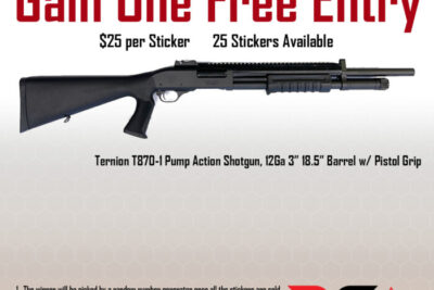 Rangeview Sports Sticker (Ternion T870-1 Pump Action Shotgun, 12Ga 3'' 18.5'' Barrel w/ Pistol Grip)