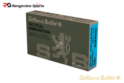 Sellier & Bellot Tactical 300 Blackout Sub-Sonic Rifle Ammo, 200Gr FMJ - 20Rds