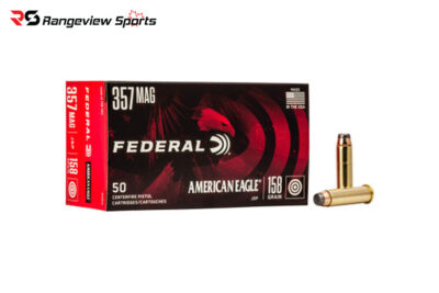 Federal American Eagle 357 Mag Revolver Ammo, 158Gr JSP - 50Rds