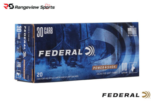 1-169.jpg Federal Power-Shok 30 Carbine Rifle Ammo, 110Gr Jsp - 20Rds - Image 1