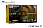 Federal Premium Gold Medal 6mm Creedmoor Rifle Ammo, 107gr Sierra Matchking- 20Rds