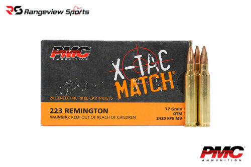 Pmc X-Tac Match 223 Rem Rifle Ammo, 77Gr Otm - 20Rds