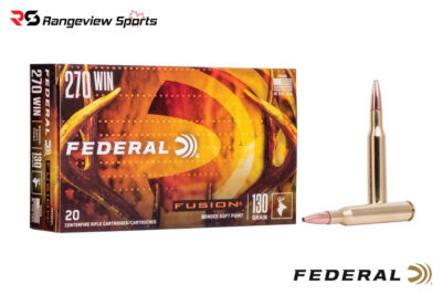 Federal Fusion 270 Win Rifle Ammo, 130gr BSP - 20Rds