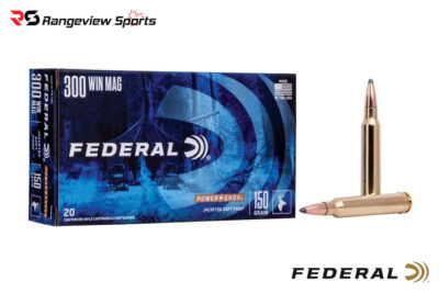 Federal Power-Shok 300 Win Mag Rifle Ammo, 150gr JSP - 20Rds