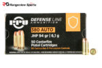 PPU Defense Line 380 ACP Pistol Ammo, 94gr JHP - 50Rds