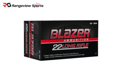 Blazer High Velocity 22 LR Rimfire Ammo, 40gr LRN – 500Rds