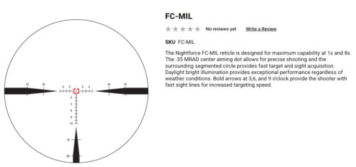 *Special Order* Nightforce Nx8 1-8X24Mm Ffp Riflescope - Image 5