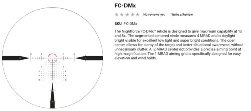 *Special Order* Nightforce Nx8 1-8X24Mm Capped Ffp Riflescope - Image 9