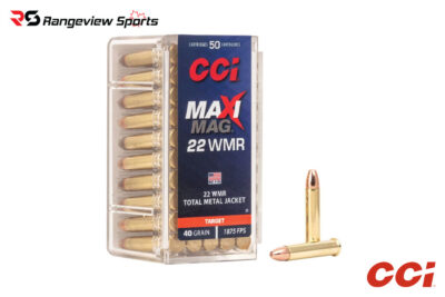 CCI Maxi-Mag 22 WMR Rimfire Ammo, 40gr TMJ - 50Rds