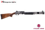 EGE Panzer Arms M4 Speed Pro Semi Auto Shotgun, 12Ga 18.6'' Barrel - Grey w/ Wood Stock