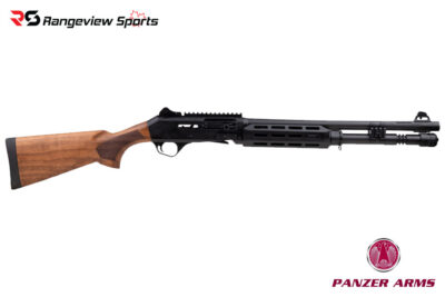 EGE Panzer Arms M4 Speed Pro Semi Auto Shotgun, 12Ga 18.6'' Barrel - Black w/ Wood Stock