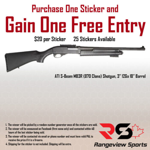 Rangeview Sports Sticker (Ati S-Beam Mb3R (870 Clone) Shotgun, 3&Amp;Quot; 12Ga 18&Amp;Quot; Barrel) - Image 1