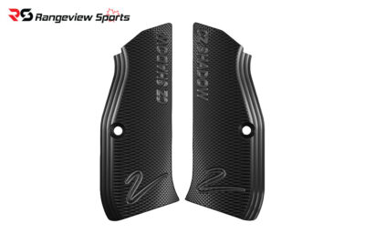 CZ Shadow 2 Aluminum Grips, Long - Black