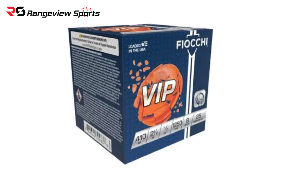 Fiocchi Exacta VIP Target Load, 2.5'' 410Ga #8 Shot 1/2oz 1250FPS - 25Rds Fiocchi Exacta Vip Target Load, 2.5'' 410Ga #8 Shot 1/2Oz 1250Fps - 25Rds