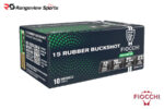 Fiocchi Rubber Buckshot, 12Ga 2 3/4'' 15Pellets Rubber Buckshot 790FPS - 10Rds
