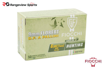 Fiocchi 9mm Flobert Rimfire Shotshells, #6 Shot 1/4oz 600FPS - 50Rds