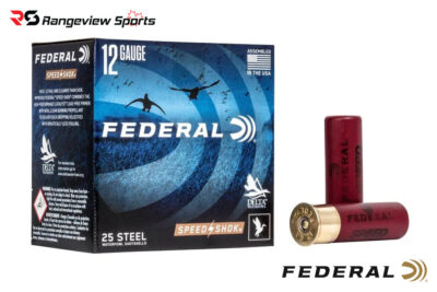 Federal Speed-Shok Waterfowl Load, 12Ga 3" #4 Steel Shot 1 1/4oz 1450FPS - 25Rds