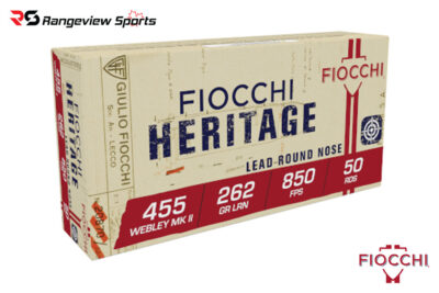 Fiocchi Heritage 455 Webley MK II Revolver Ammo, 262gr LRN - 50Rds