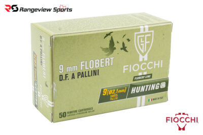 Fiocchi 9mm Flobert Rimfire Shotshells, #9 Shot 1/4oz 600FPS - 50Rds
