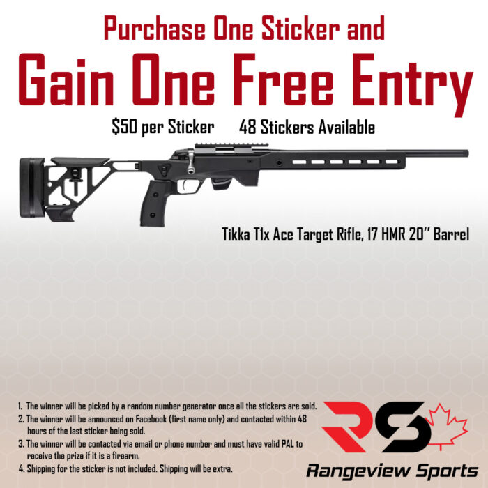 t1x-ace-target-sticker.jpg Rangeview Sports Sticker (Tikka Tix Ace Target Rifle, 17 Hmr 20&Amp;Quot; Barrel) - Image 1