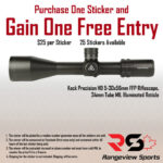 Rangeview Sports Sticker (Keck Precision HD 5-30x56mm FFP Riflescope, 34mm Tube MIL Illuminated Reticle)