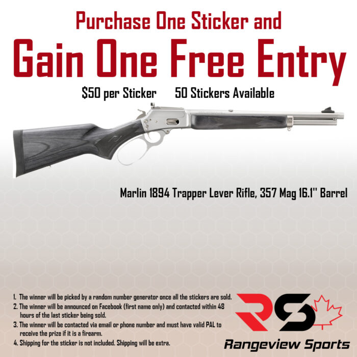 marlin-1894-sticker.jpg Rangeview Sports Sticker (Marlin 1894 Trapper Lever Rifle, 357 Mag 16.1'' Barrel) - Image 1
