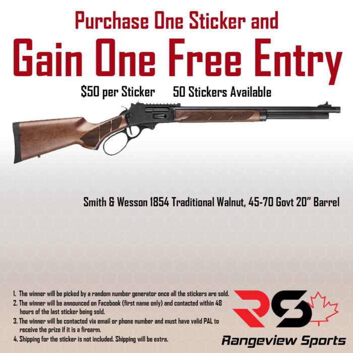 1854-walnut-4570-sticker.jpg Rangeview Sports Sticker (Smith &Amp;Amp; Wesson 1854 Traditional Walnut, 45-70 Govt 20&Amp;Quot; Barrel) - Image 1