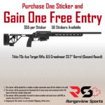 Rangeview Sports Sticker (Tikka T3x Ace Target Rifle, 6.5 Creedmoor 23.7" Barrel, Second Round)